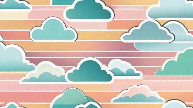Foto betoverende wolkenlandschappen in pastelkleuren