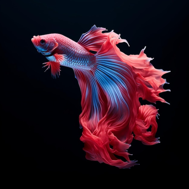 Бойцовая рыбка Красочная боевая сиамская рыба с красивым хвостом