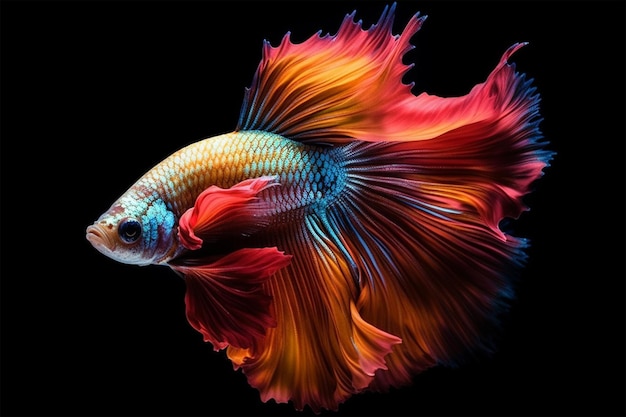 Бойцовая рыбка Красочная боевая сиамская рыбка с красивой