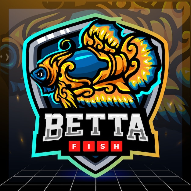 Photo betta fish mascot esport