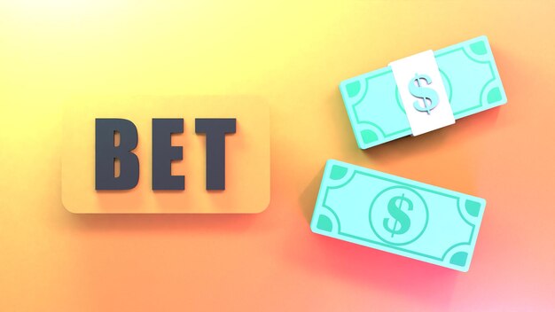 Betting banner Sports betting 3d render illustration