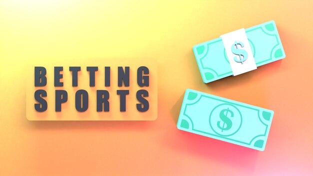 Betting banner sports betting 3d render illustration