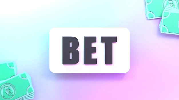 Betting banner Sports betting 3d render illustration