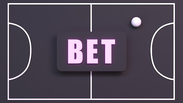 Betting banner Sports betting 3d render illustration