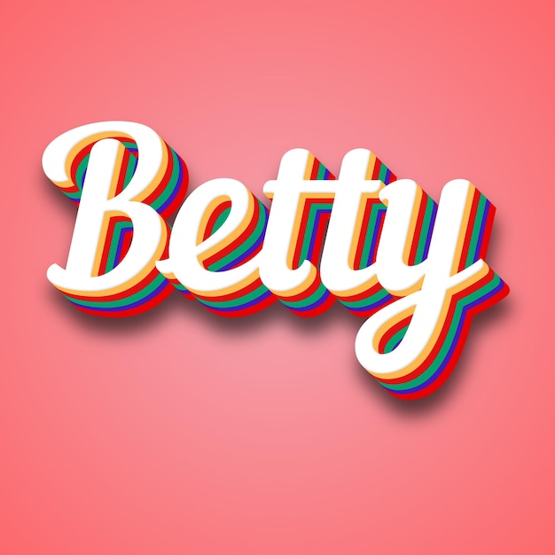 Photo betty text effect photo image cool