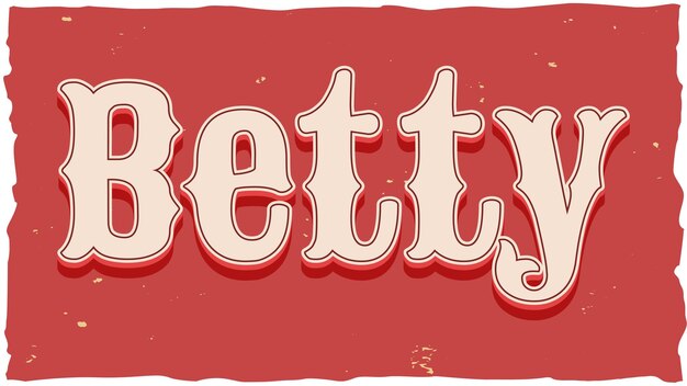 Foto betty vintage tekst