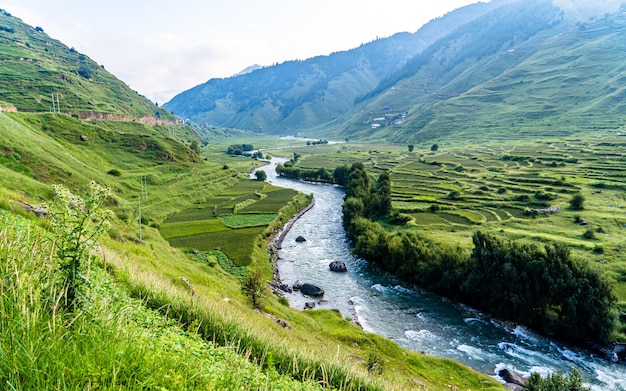 Beuatiful view of Sinja raiver, Karnali, Nepal.