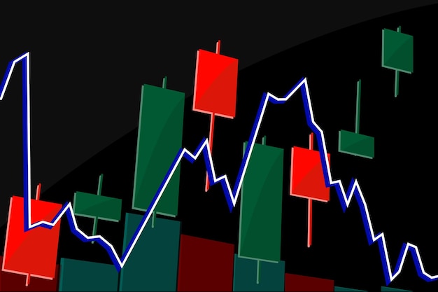 Beurshandelgrafiek Investeringsanalyse Bedrijfsindexgrafiek Financiënraadgrafiek