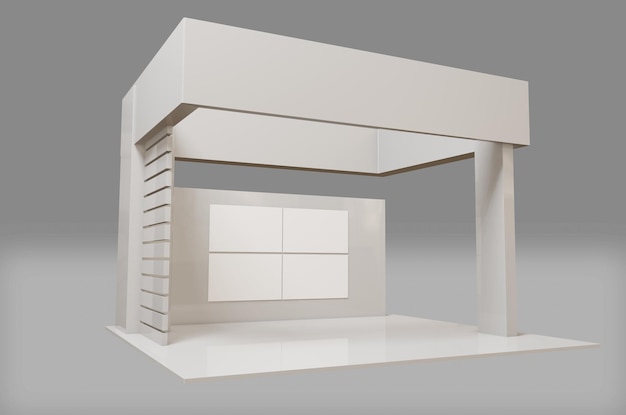 Beursstand voor mockups en Corporate identity, Display design.Empty booth Design.Retail stand