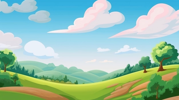 beutiful nature landscape mountain view background illustration