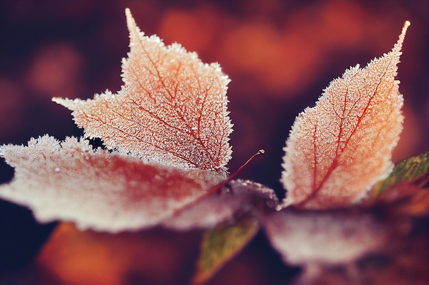 Bevroren Blad Achtergrond