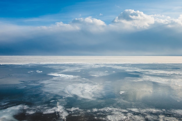 Foto bevroren oceaan in het noorden van canada