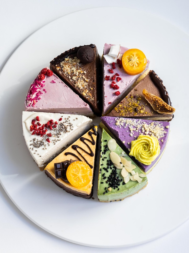 Foto bevroren veganistische desserts zonder suiker voedselfoto op witte achtergrond