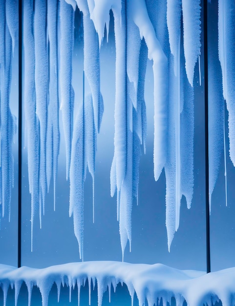Foto bevroren vensterachtergrond