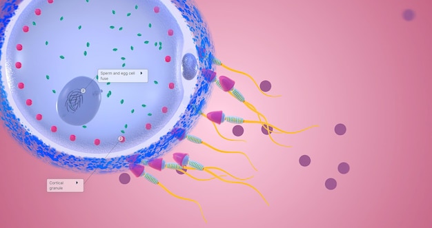 Bevruchting is de vereniging van twee voortplantingscellen om een zygote te vormen, een bevruchte eicel