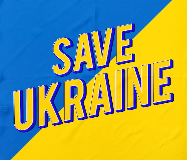 Bewaar realistische vlag van Oekraïne
