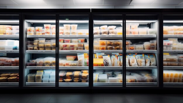 Bewaren van de versheid van producten De koelwarenopslag in een supermarkt Generatieve AI
