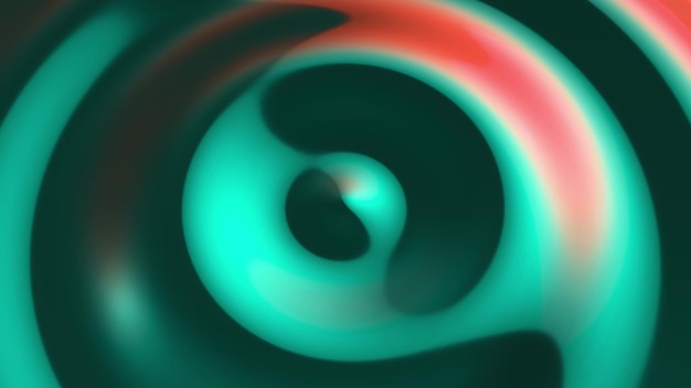 Bewegende cirkels metalen lus abstracte digitale animatie met verplaatste ruis