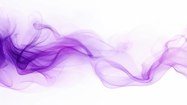 Beweging van rook Abstracte violette rook op witte rug