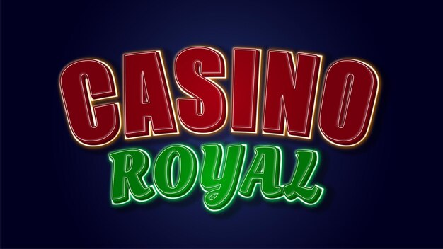 Foto bewerkbare tekst-effect casino royal tekst