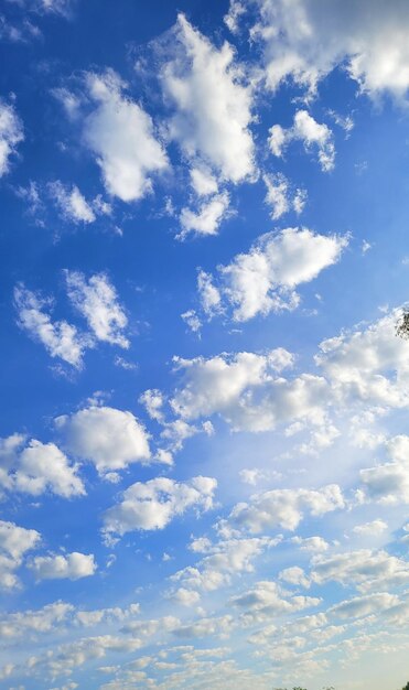 bewolkte blauwe hemel