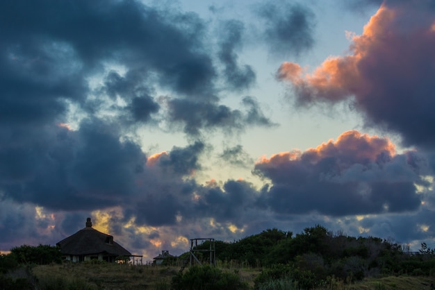 Foto bewolkte ochtend