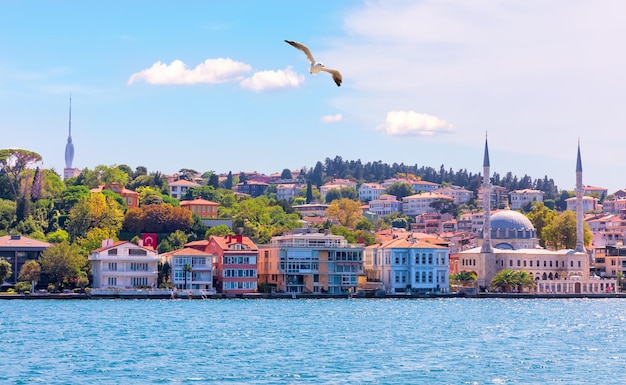 Moschea beylerbeyi sul lato asiatico dello stretto del bosforo istanbul