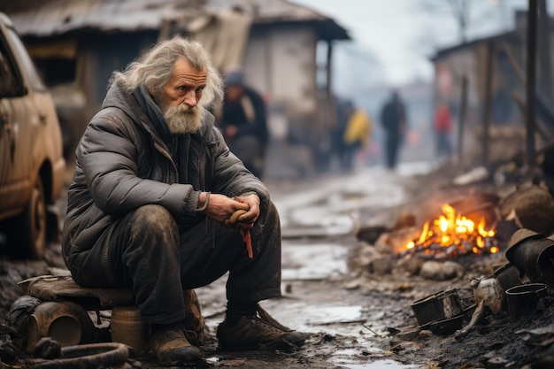 Beyond Desolation De strijd van armoede te midden van bergen afval Generatieve AI