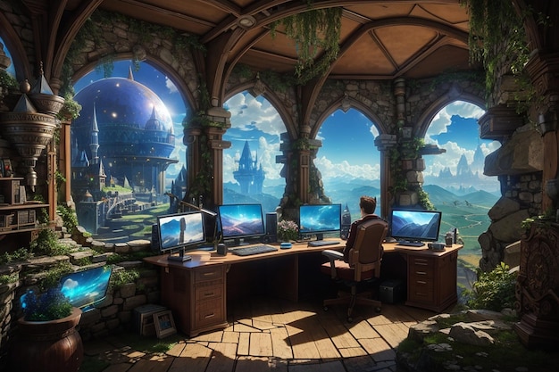 Beyond the Monitor A Fantasy World on Your Computer Desk