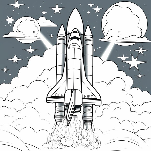 Photo beyond the stars coloring page inspiring space exploration