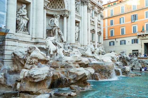 Bezienswaardigheden in de fontana di tevi in rome, italië.