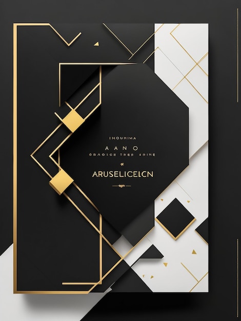 Foto bezoekkaart met een elegant goud- en zwart ontwerp