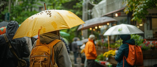 Bezoemend in de regen Stedelijke bijenhouders beschermen bestuivers en de gezondheid van de korven met een honingraatparaplu