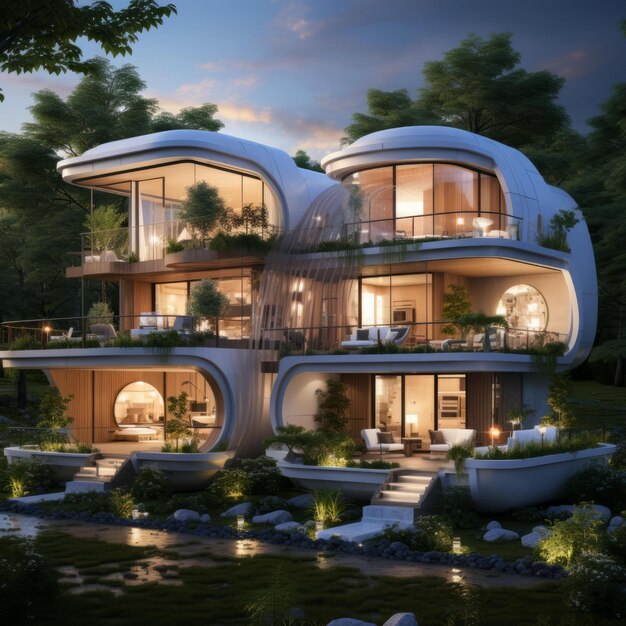 Photo bfuturistic luxury house