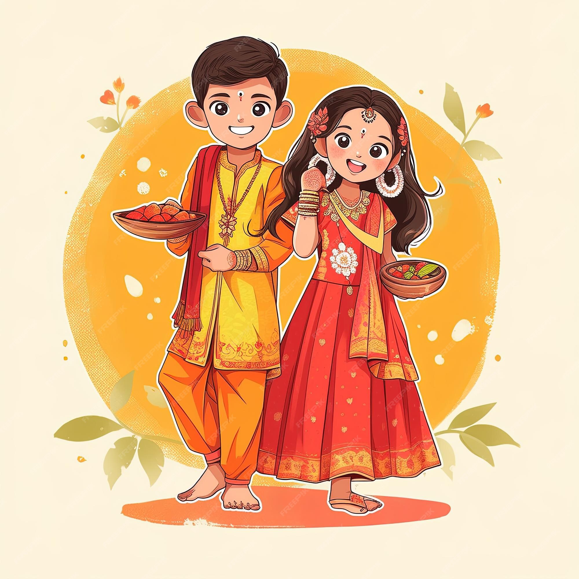 Premium Photo Bhai Tika Celebration Festival of Sibling Bonding and Love