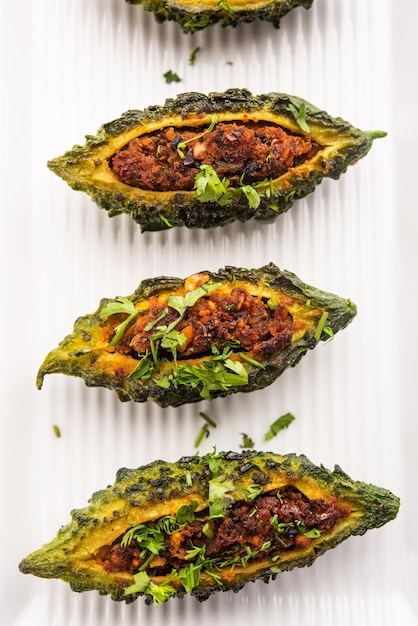 Bharwa karela masala fry or stuffed bitter melon recipe