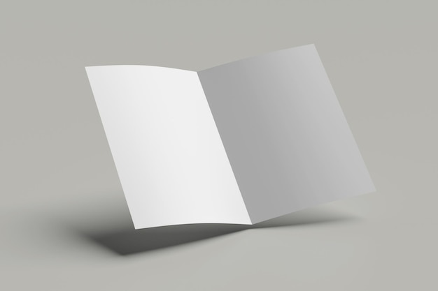 Bi fold Brochure Mockup Blank