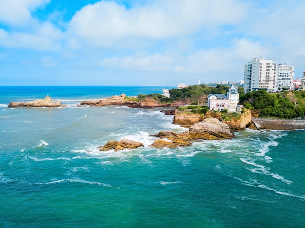 Biarritz aerial panoramic view france