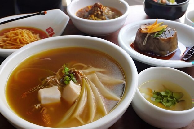 사진 비 은  으로 만든 전통적 인 한국 음식 이다