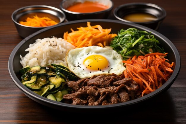 Foto bibimbap bonanza cibo coreano