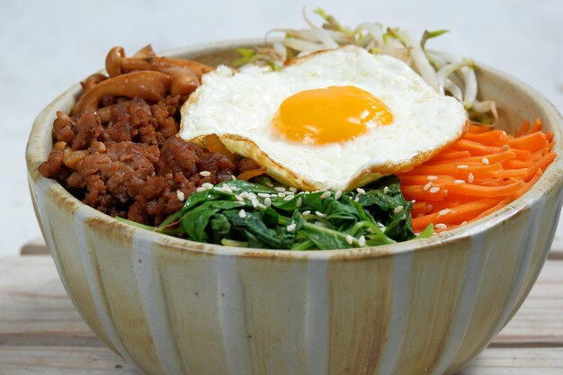 bibimbapKorean spicy salad with rice bowl  traditionally Korean food style