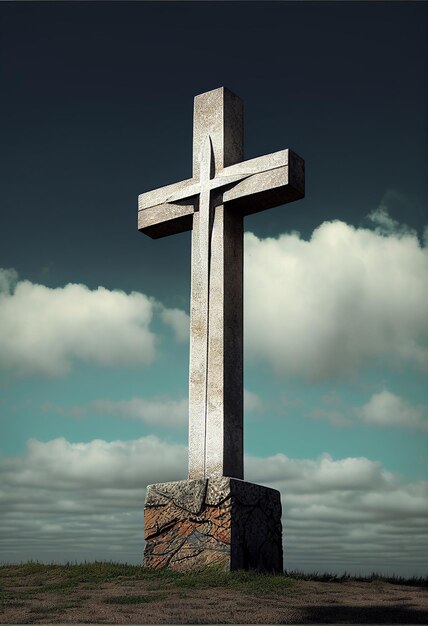 bible cross against cloud sky