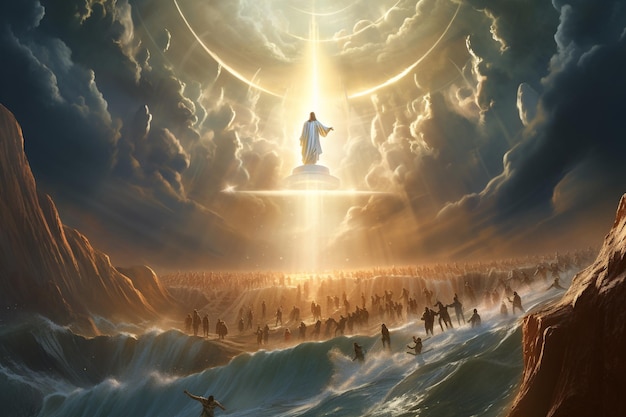 聖書の神 宗教的 信じて祈る 復活 イエス・キリスト ナザレのイエス ガリラヤのイエス キリスト教で尊敬される宗教指導者 空 雲の紋章 聖母マリアの息子