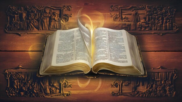 Bible on wood