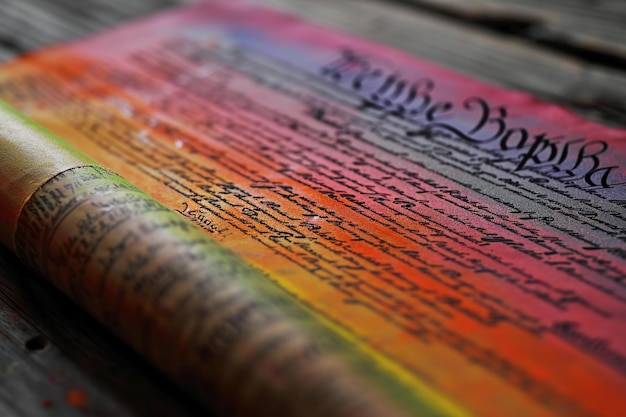 Photo bible on a wooden background closeup selective focus