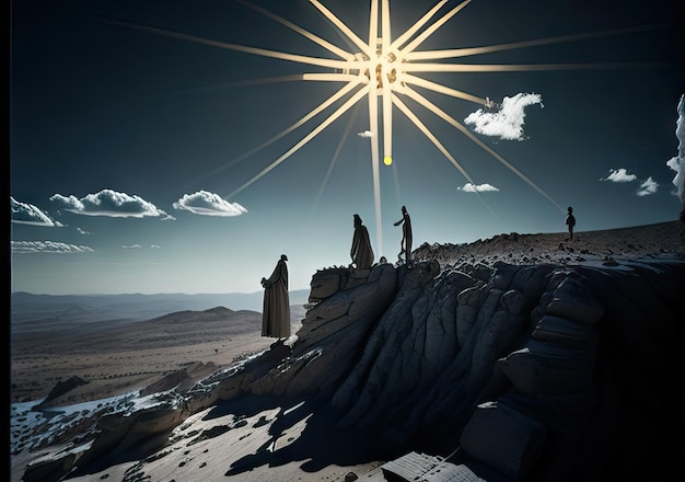 Photo biblical landscape illustration