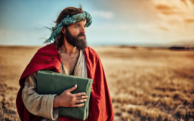 Photo biblical scene at the birth of jesus