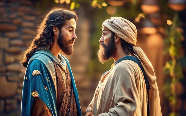 Foto scena biblica nel deserto