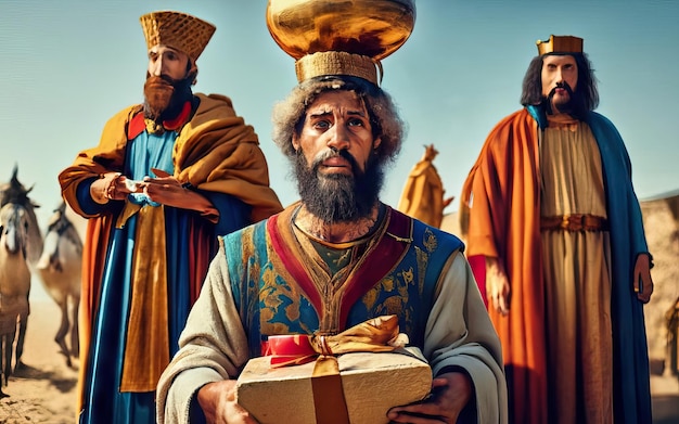 Foto scena biblica nel deserto