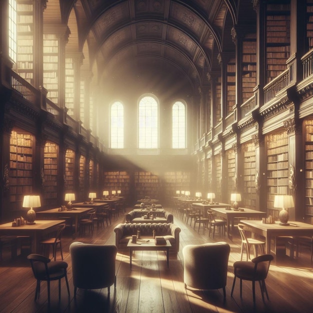 Bibliotheek en planken realistische foto